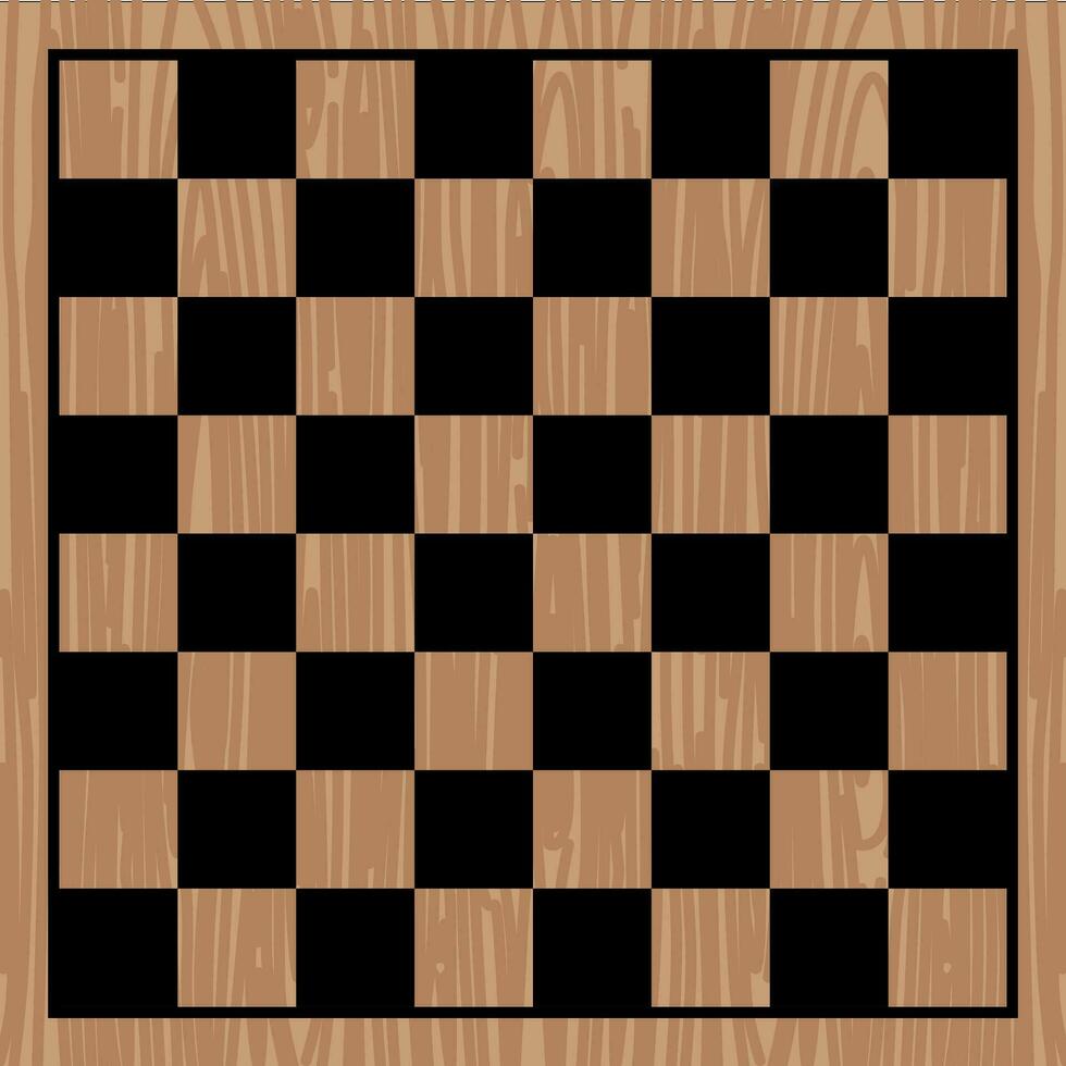 Chess checkerboard template Wood texture vector