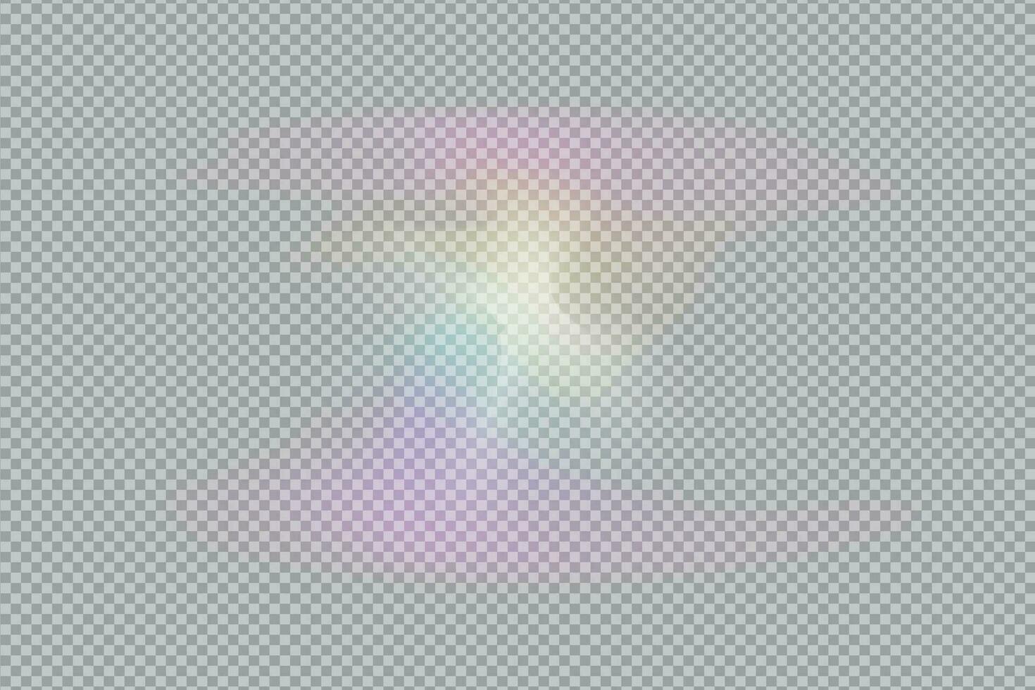 prism rainbow light. Stock vector illustration in realistic style.