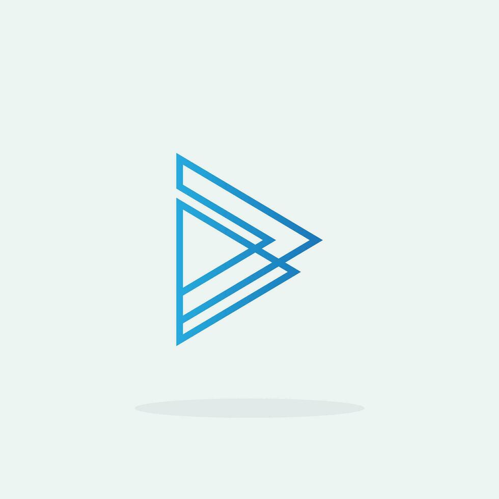 Play button for media app logo. Streaming service app Logotype. Multimedia player icon design element for Music and movie start sign, audio and video editor logo vector