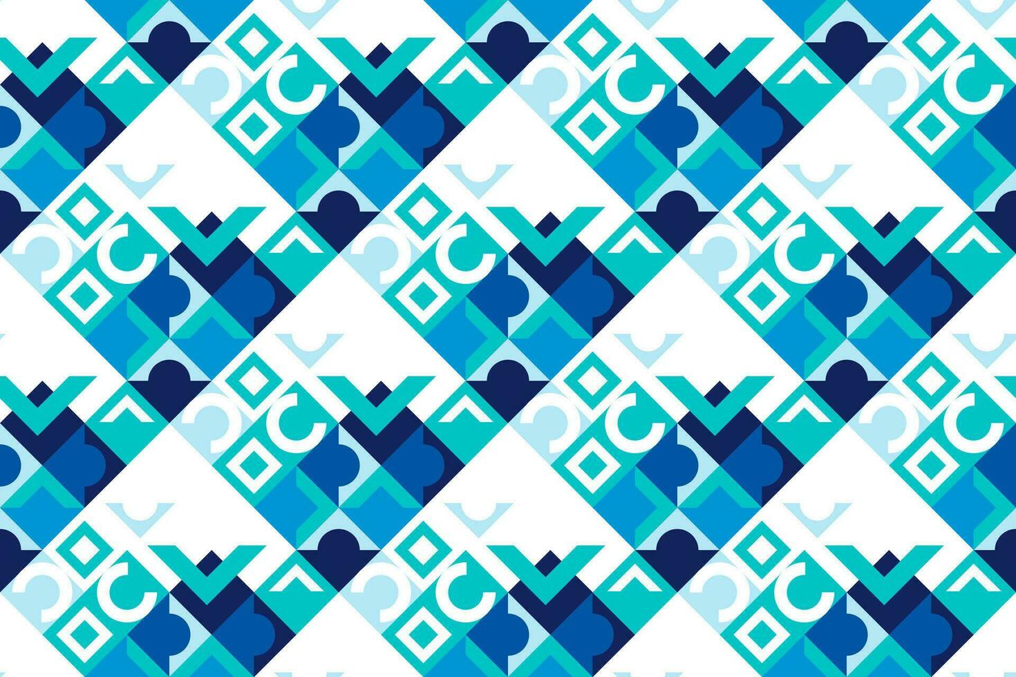 geometric seamless pattern with blue light color vector