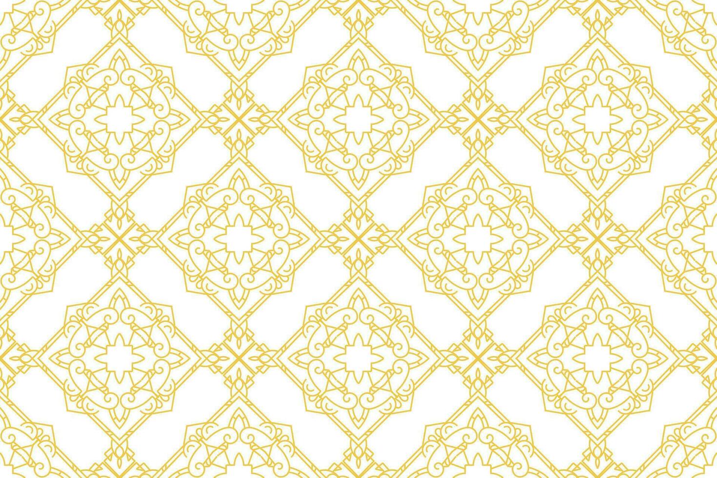 oriental pattern. White and gold background with Arabic ornament. Pattern, background and wallpaper for your design. Textile ornament. Vector illustration.