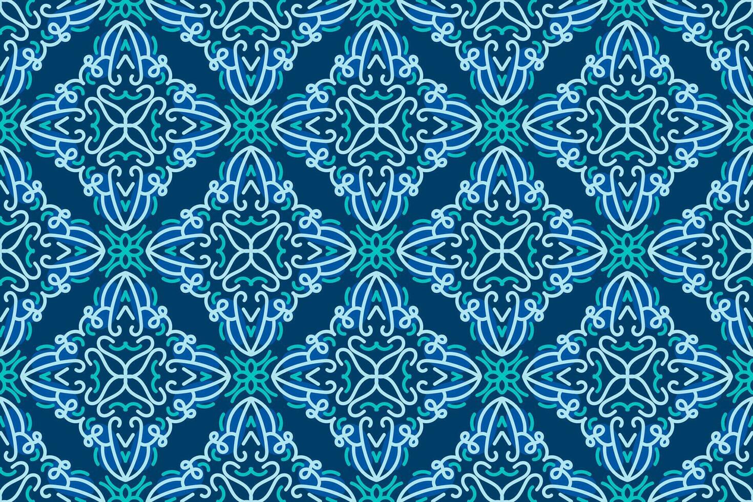 oriental pattern. blue background with Arabic ornament. Pattern, background and wallpaper for your design. Textile ornament. Vector illustration.