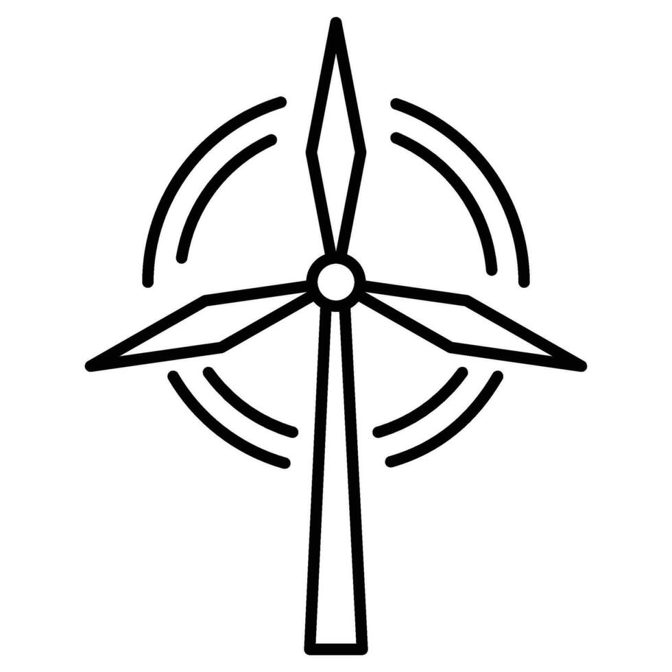 Renewable green energy. production sustainable electricity. Future technology icon with protect eco green concept vector illustration outline. carbon emission net zero neutral