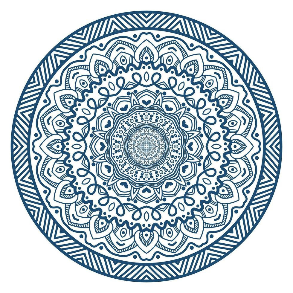 Mandala vector simple abstract flower round openwork