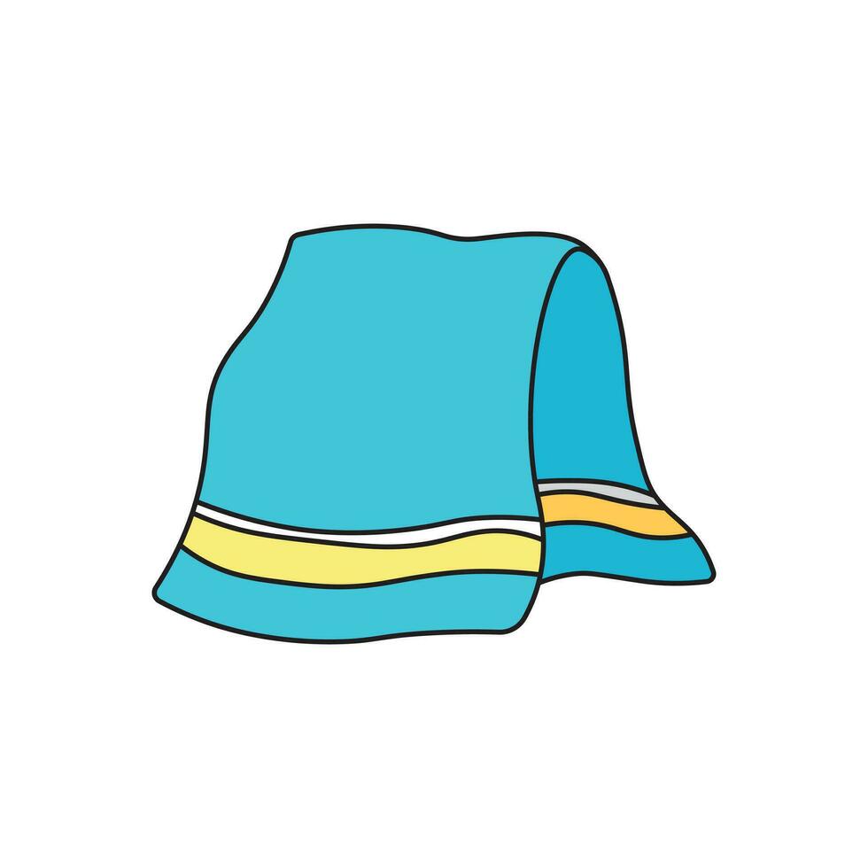 Hand drawn Kids drawing Cartoon Vector illustration towel icon Isolated on White Background
