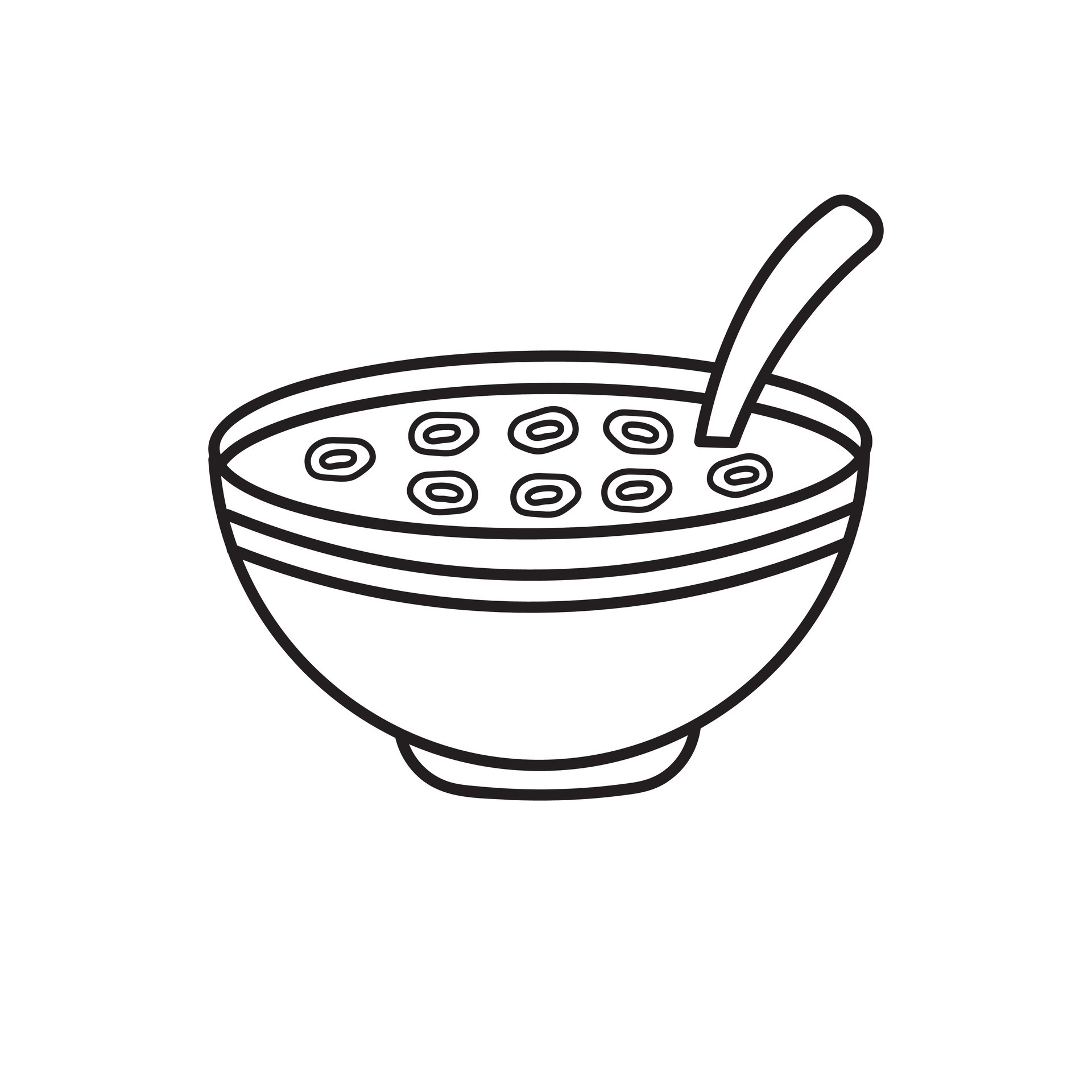 Hand drawn Kids drawing Cartoon Vector illustration cereal icon