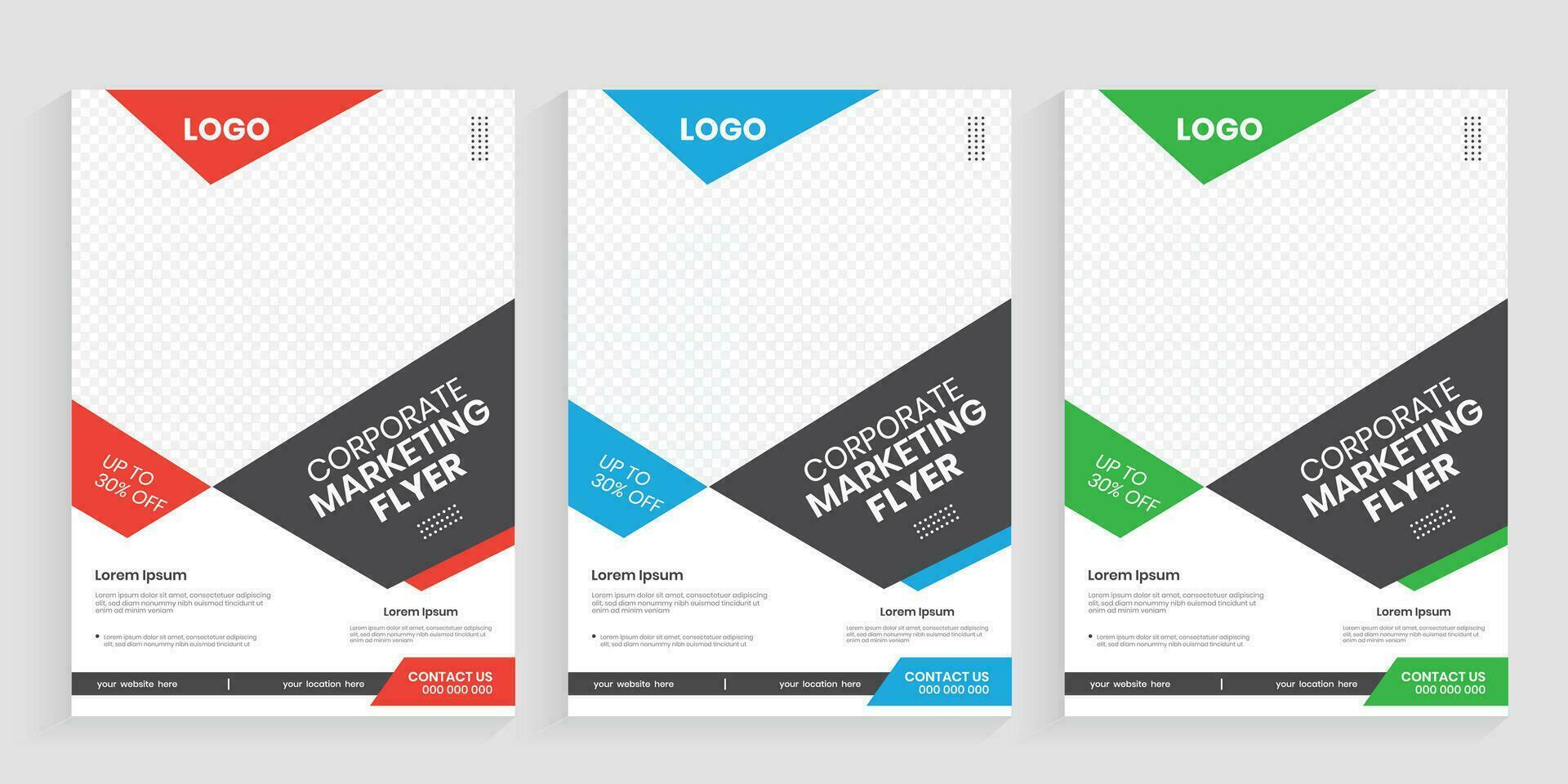 Corporate agency marketing vector style, a4 print flier design, minimal best company advertising handout template