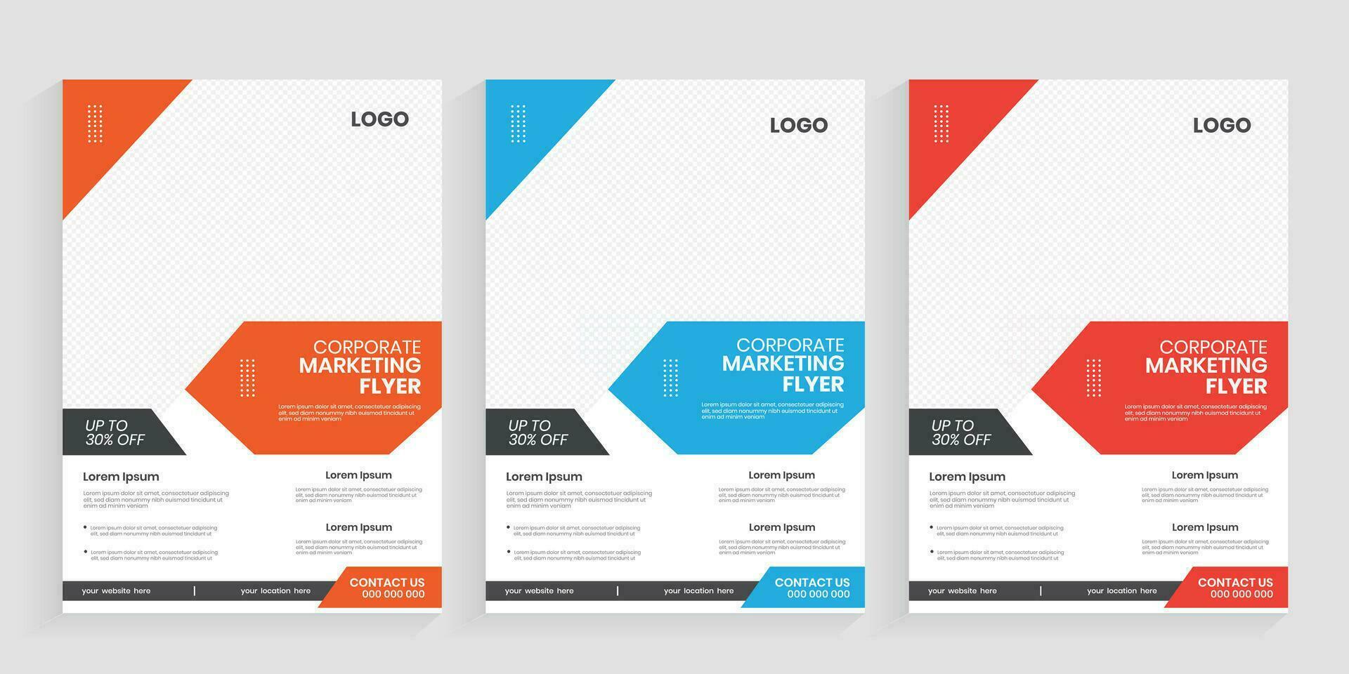 Flier design with editable source file, business marketing adviser leaflet, and booklet layout vector