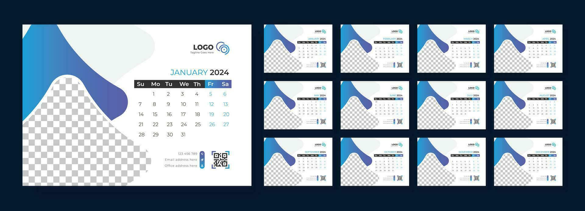 Desk Calendar 2024 Vector Art, Icons, and Graphics for Free Download