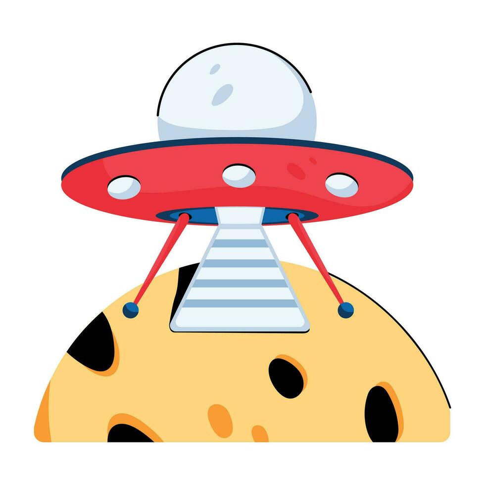 Trendy UFO Landing vector