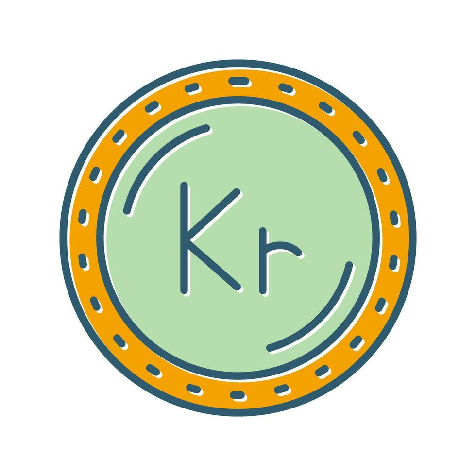 Krone Currency Vector Icon