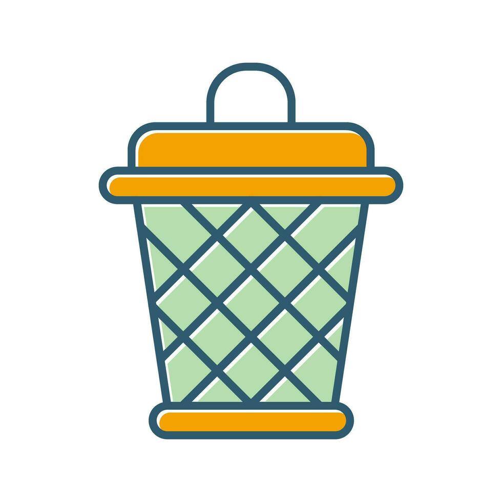 icono de vector de cubo de basura