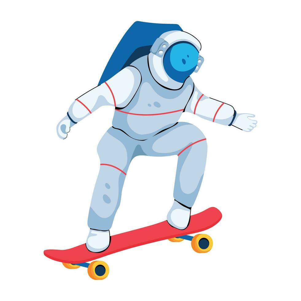 Trendy Astronaut Surfing vector