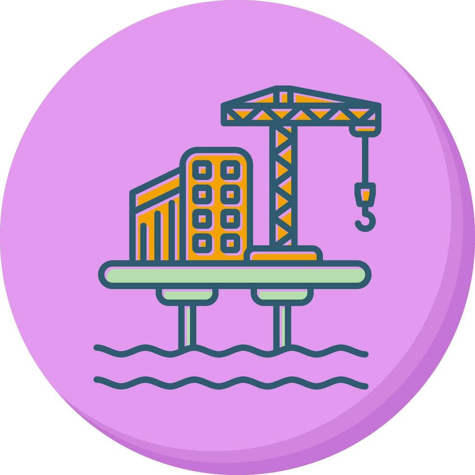 Oil Platform Vector Icon