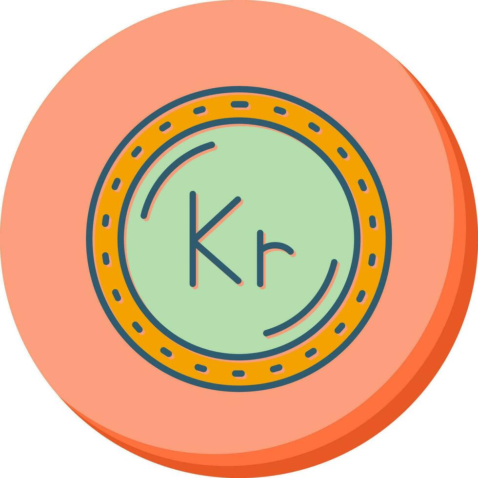 Krone Currency Vector Icon