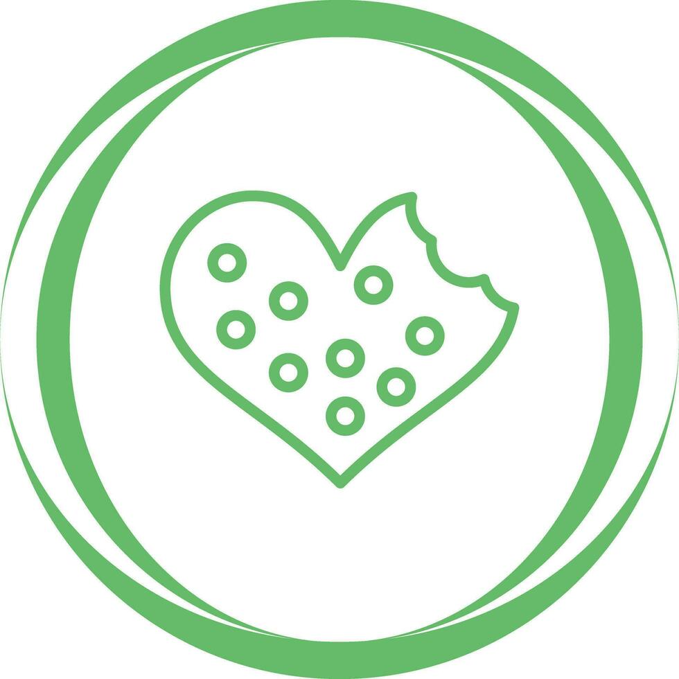 Heart shaped cookies Vector Icon