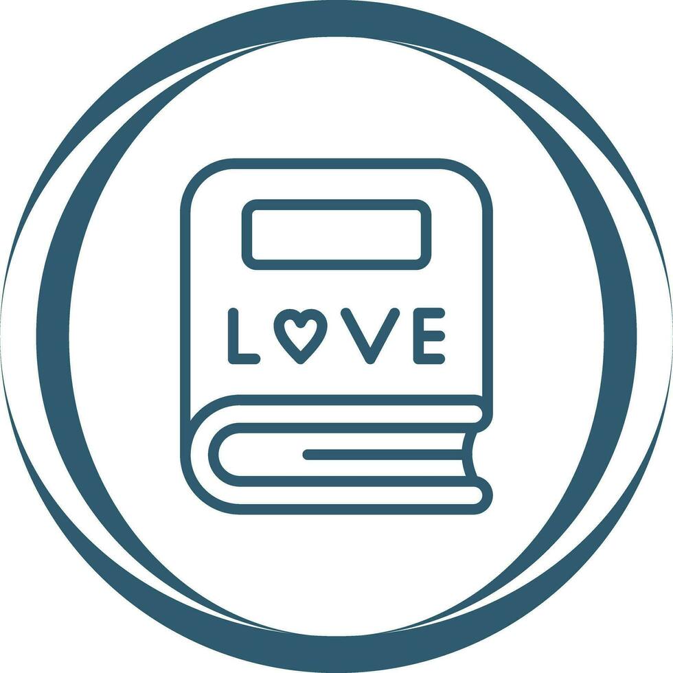 Love story book Vector Icon