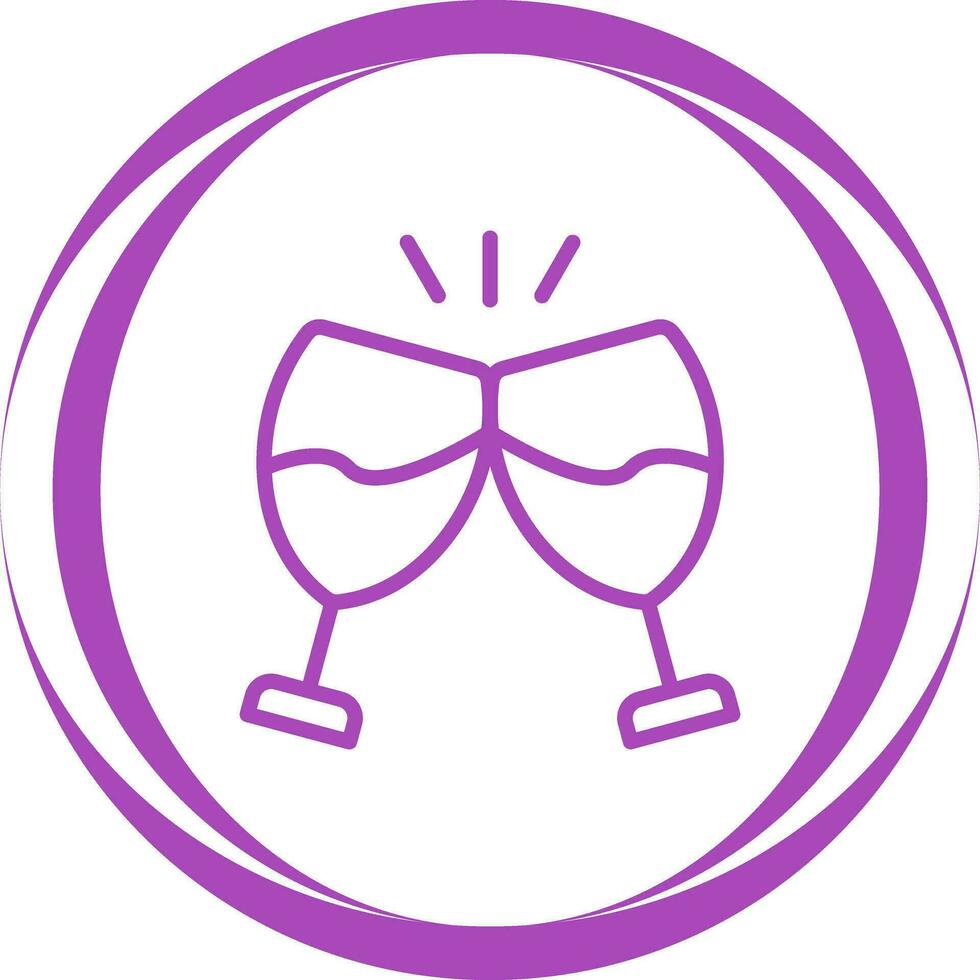 Champagne toast Vector Icon