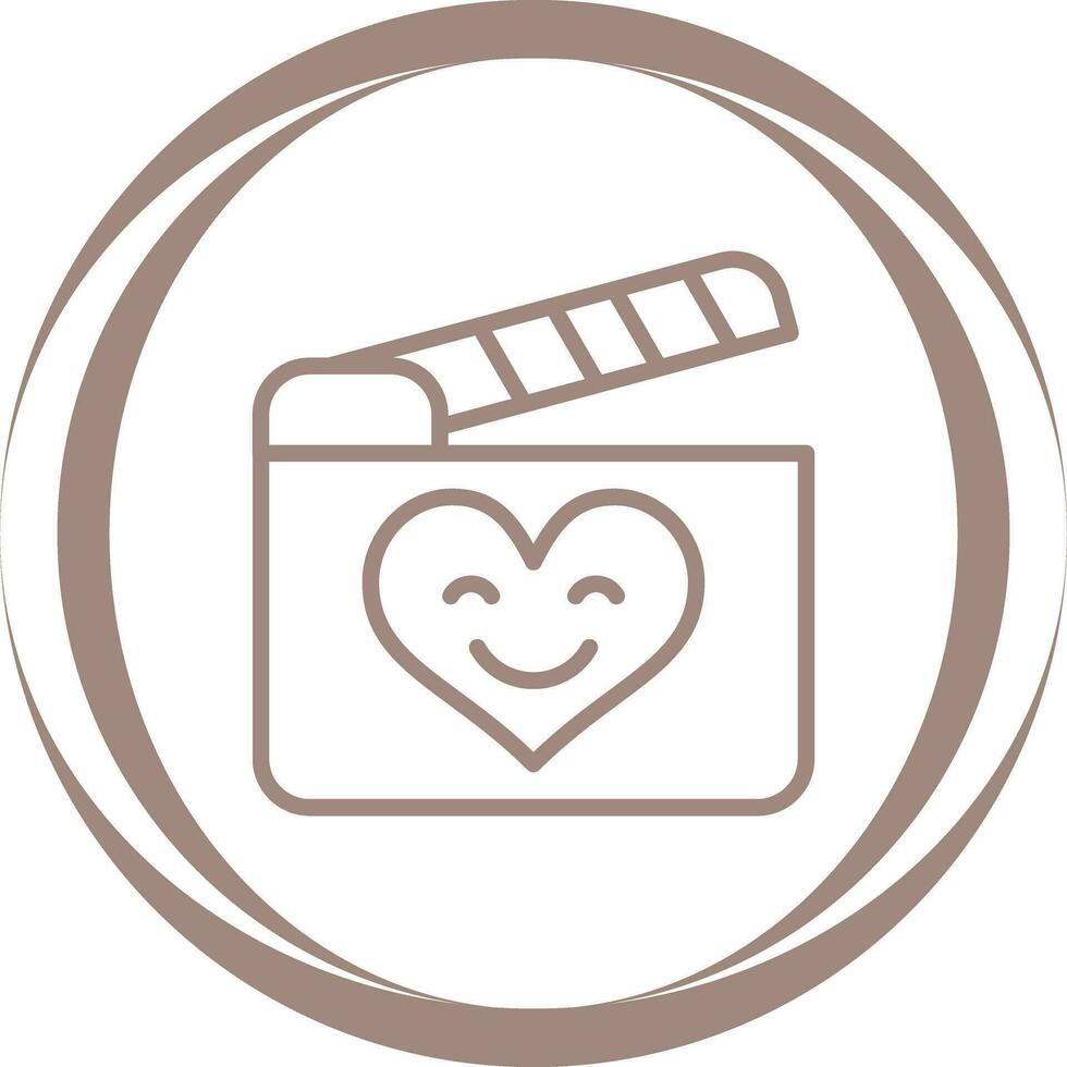 romántico comedia película vector icono