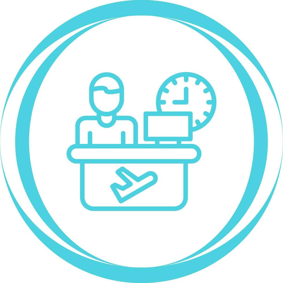 Airline Desk Vector Icon