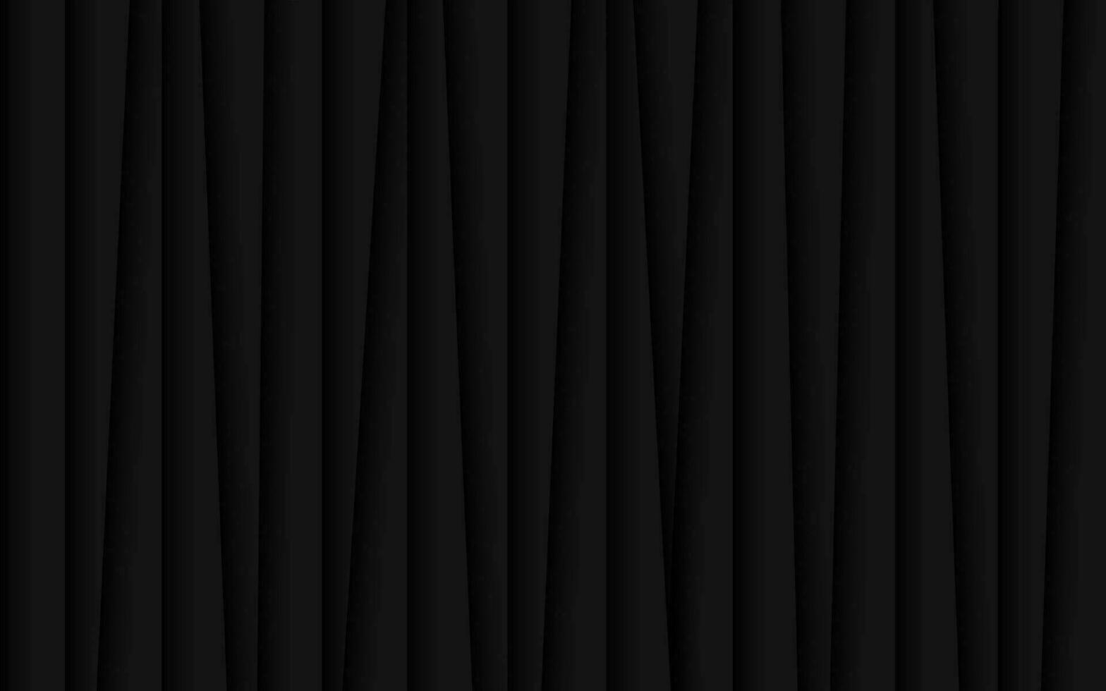 Black abstract overlap stripes background. Black metallic geometric illustration with dark gradient vector