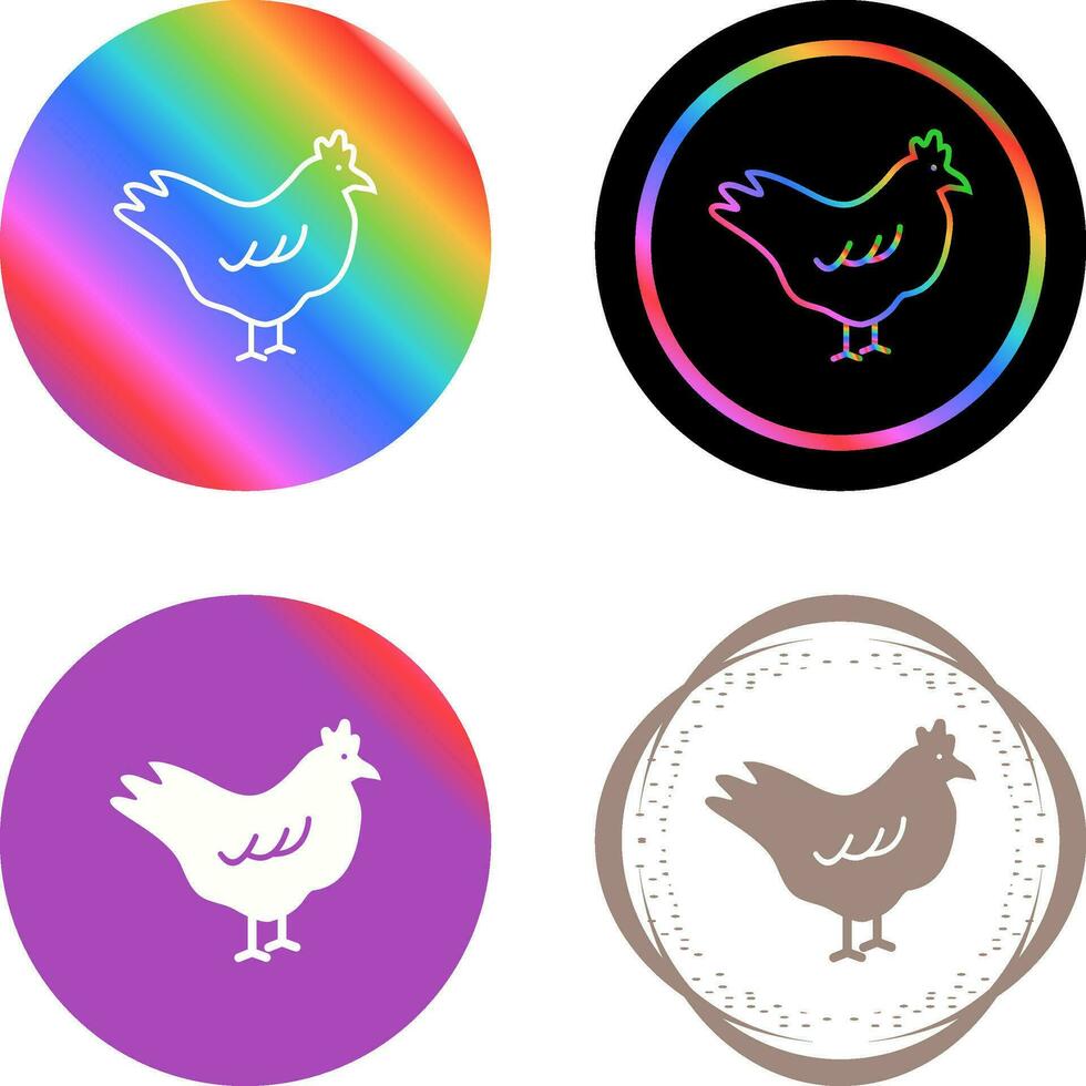 icono de vector de pollo