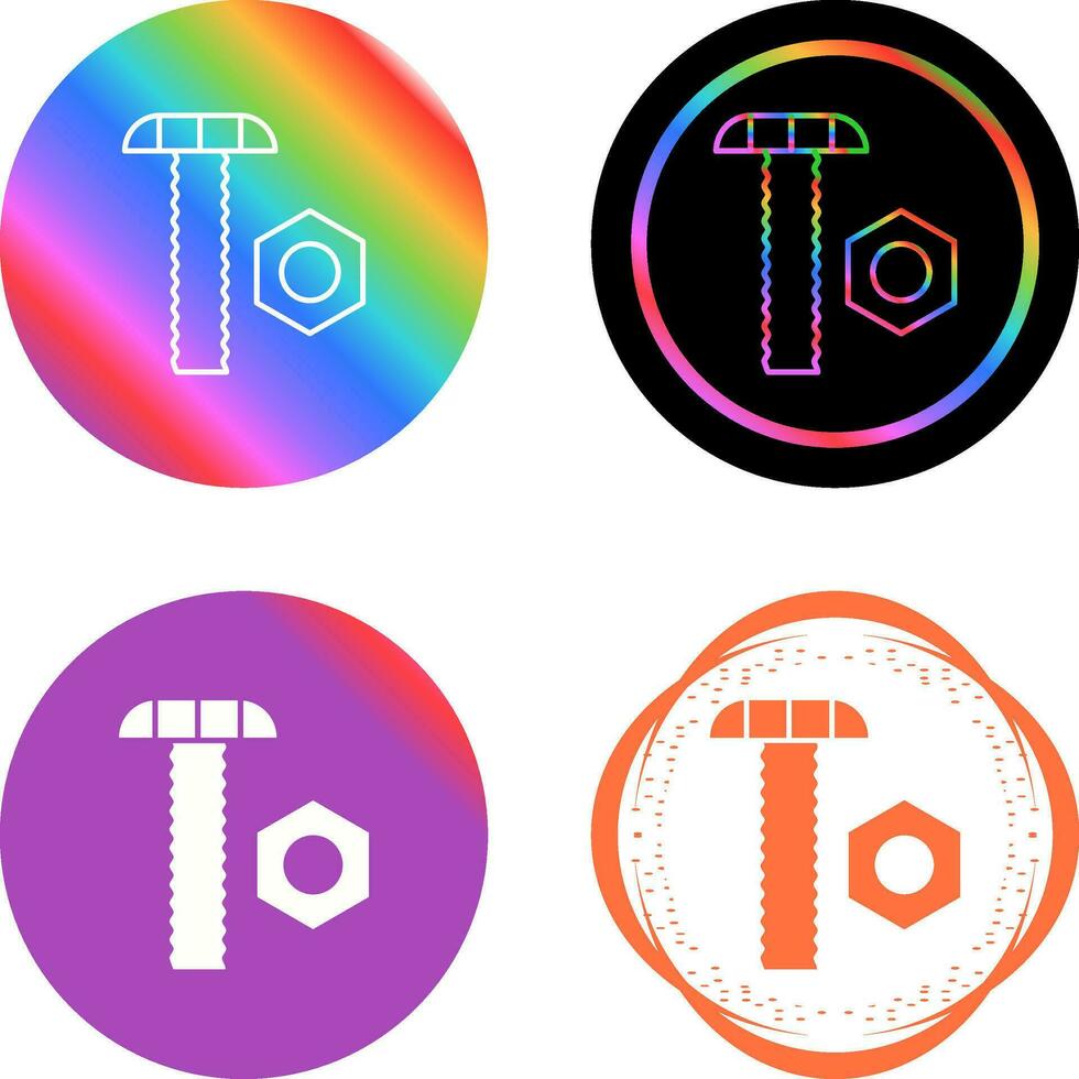Nut and Bolt Vector Icon