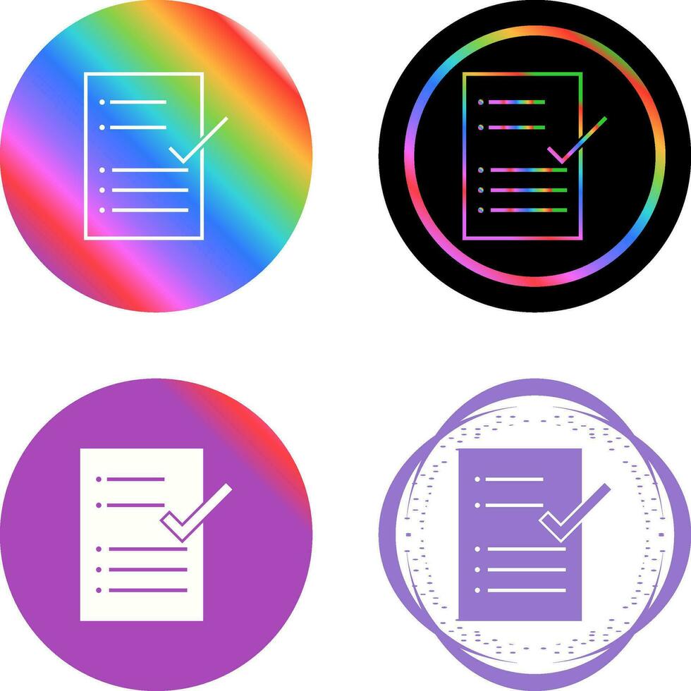 Correct Tick Vector Icon