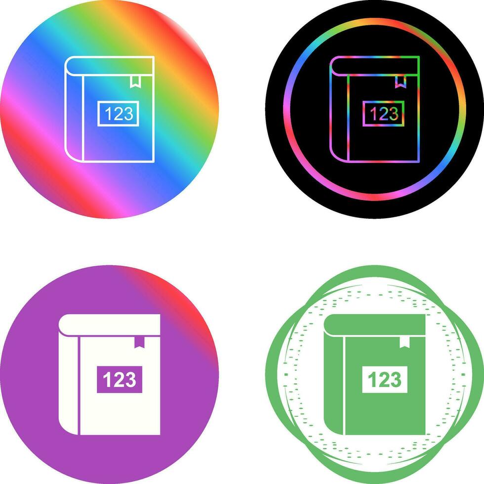 Math Book Vector Icon