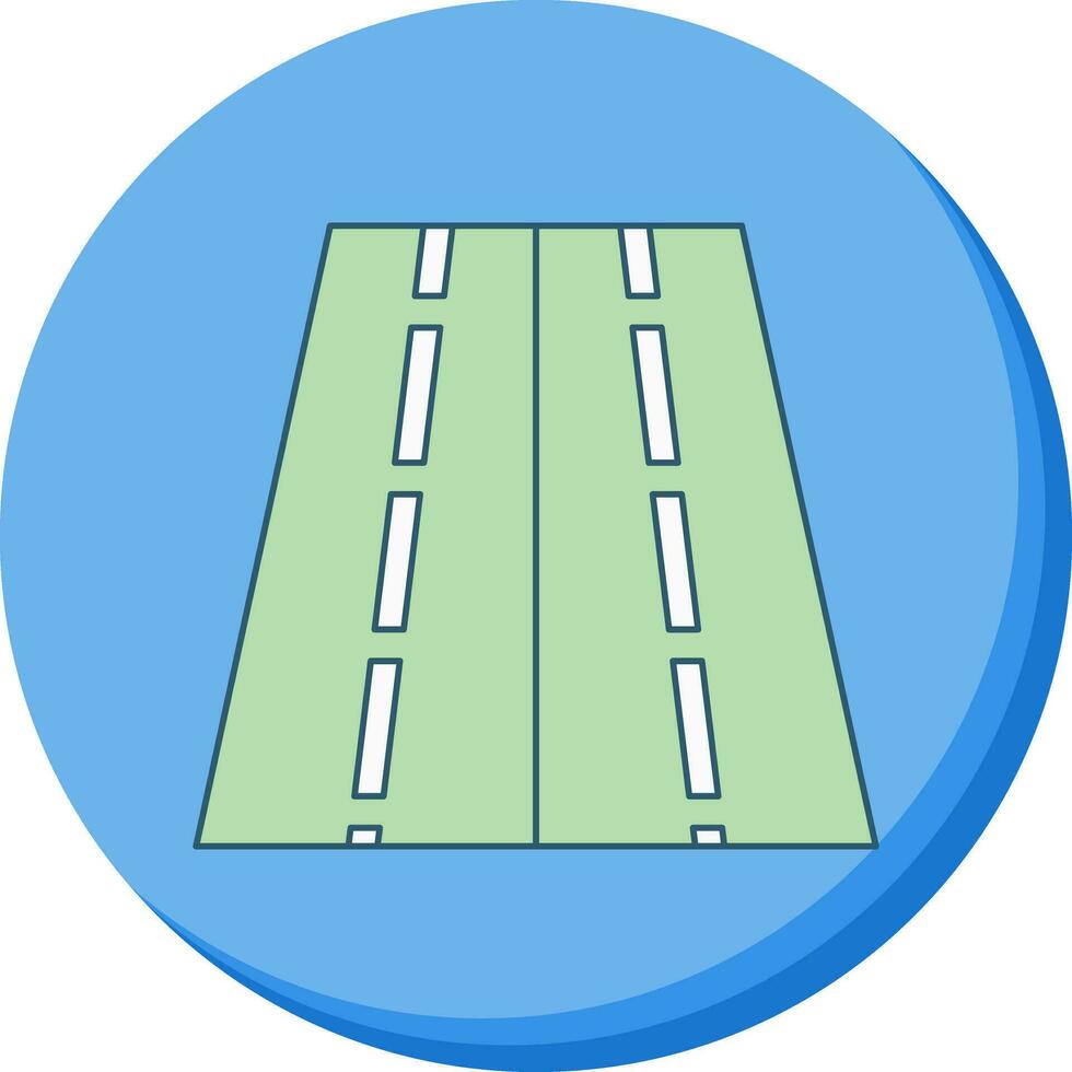 icono de vector de carretera de dos vías