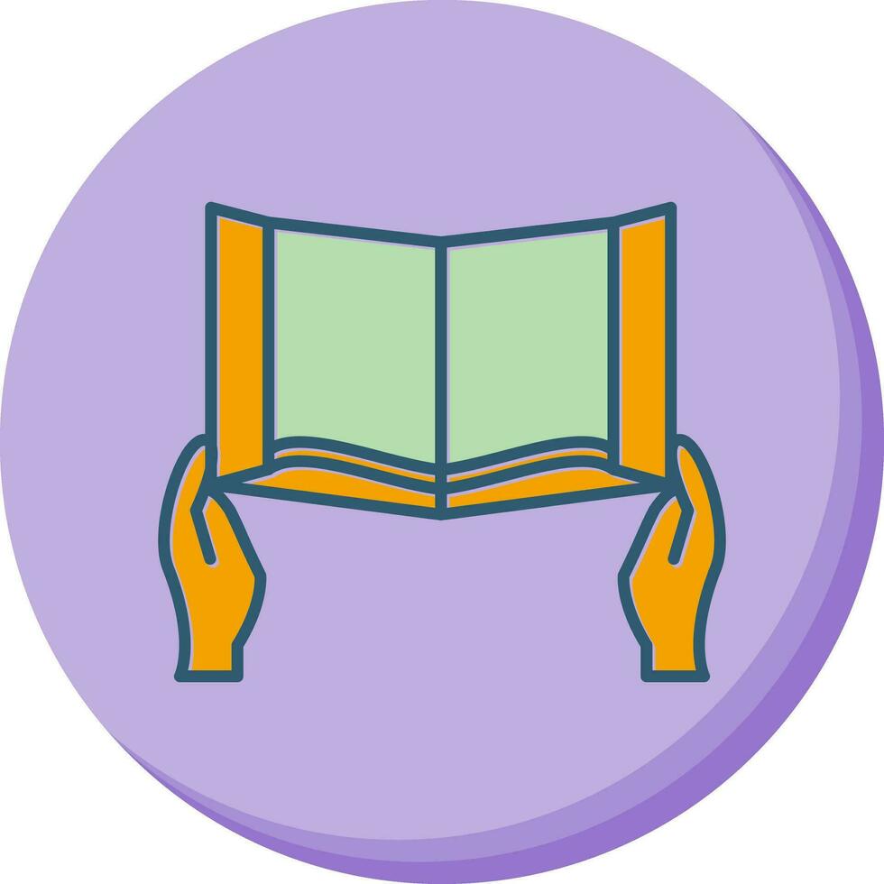 Reading Holy Book Vector Icon