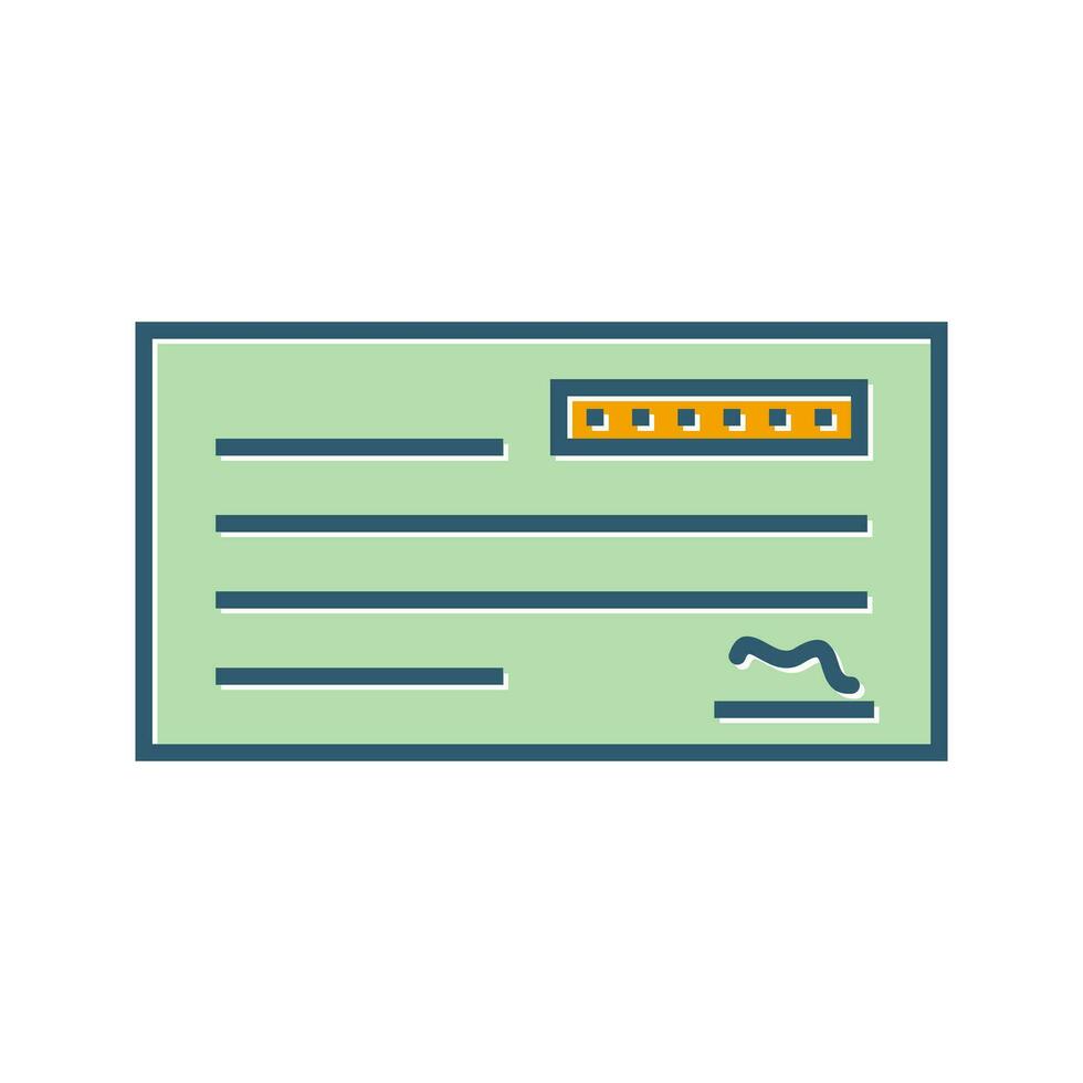 Cheque Vector Icon
