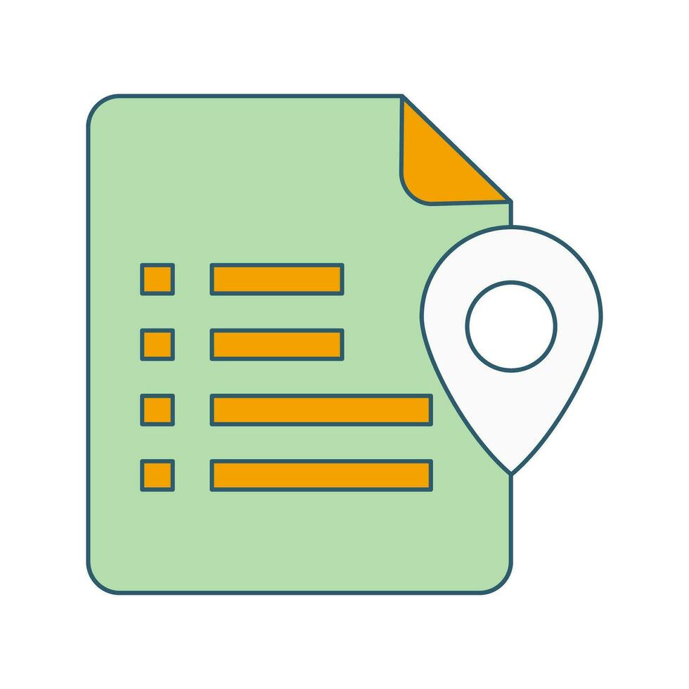 Document Location Vector Icon