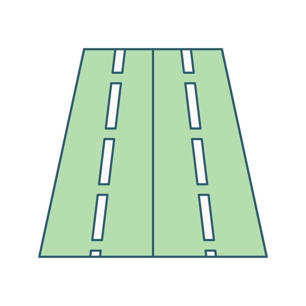 icono de vector de carretera de dos vías