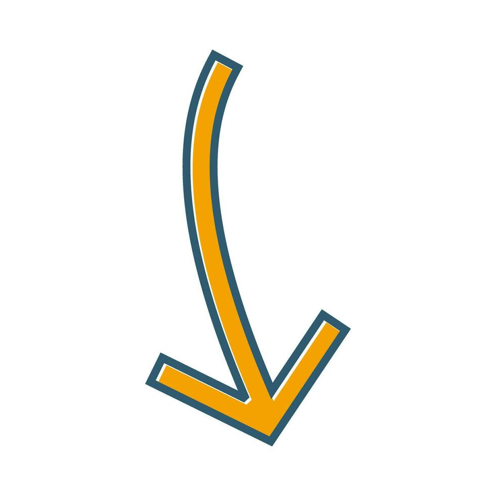 Arrow Pointing Down Vector Icon