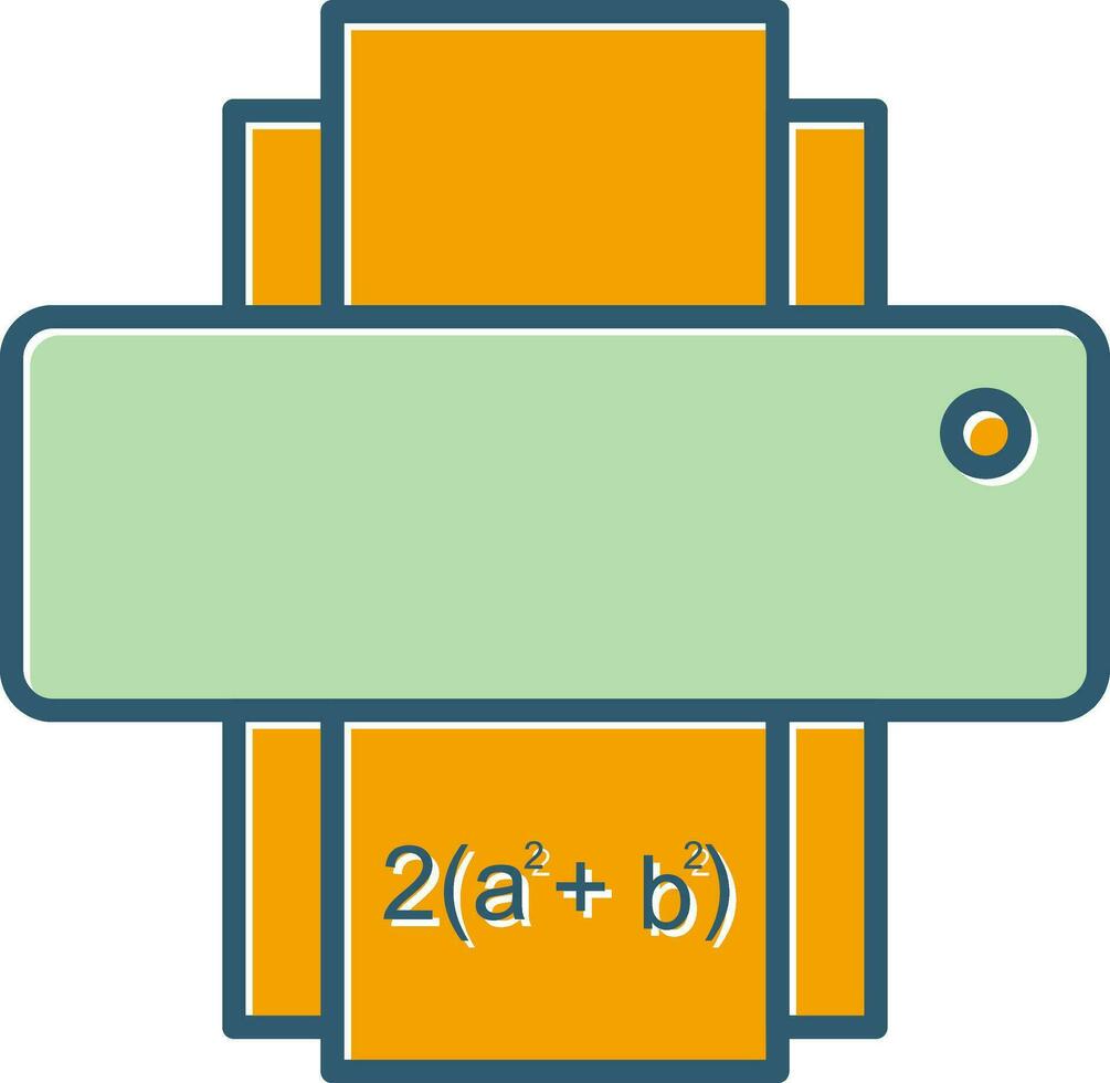 icono de vector de hoja de matemáticas de impresión