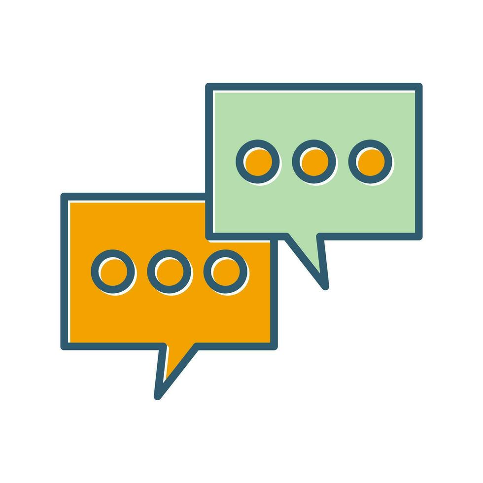 Double Message Bubble Vector Icon