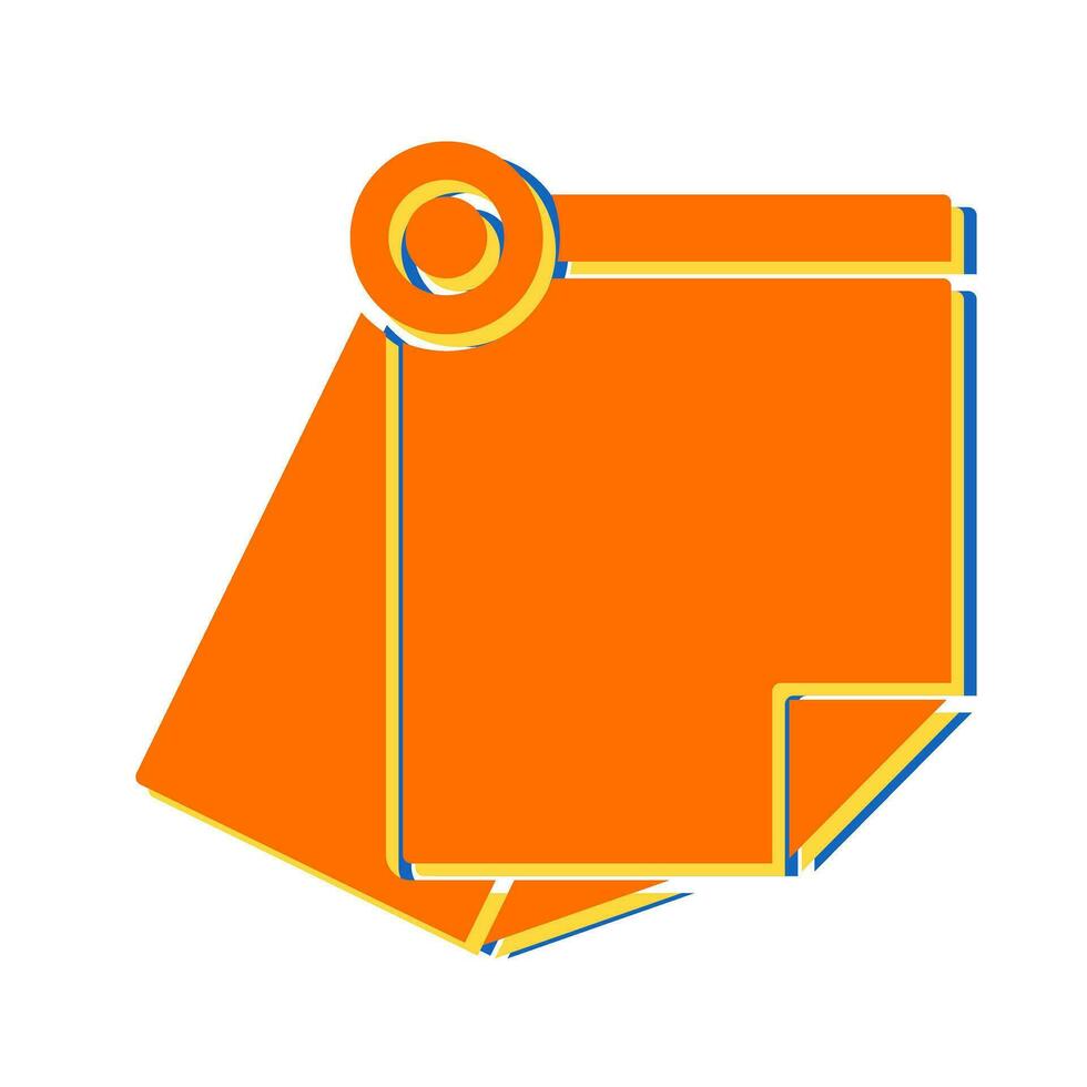 Sticky Note Vector Icon