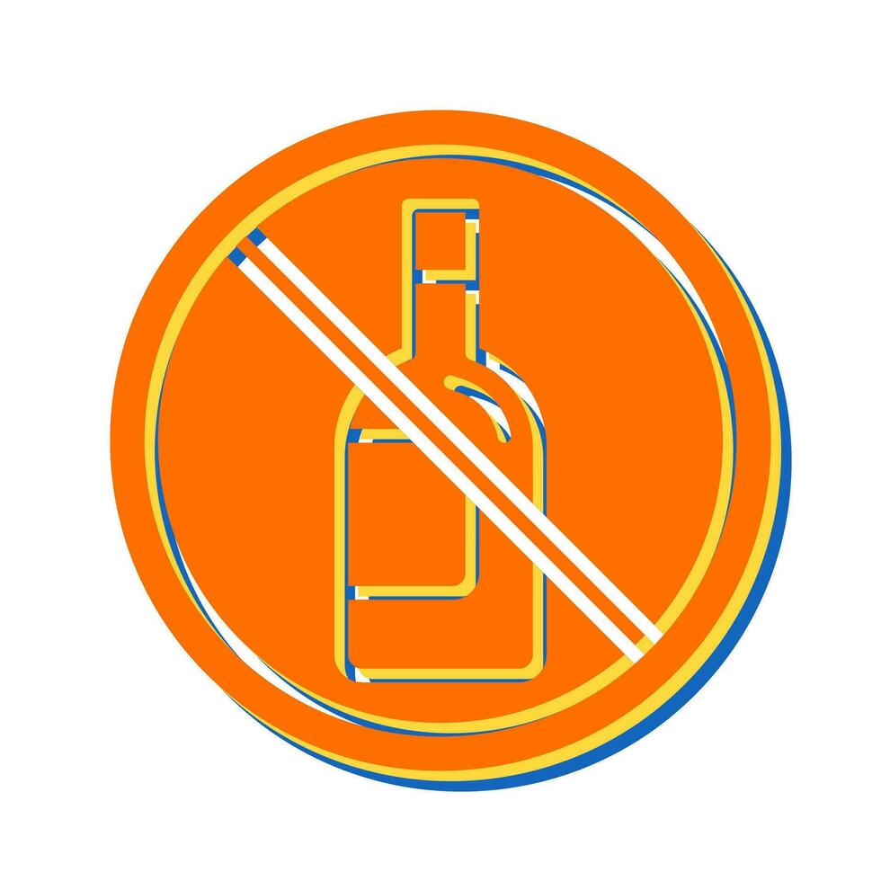 sin icono de vector de alcohol