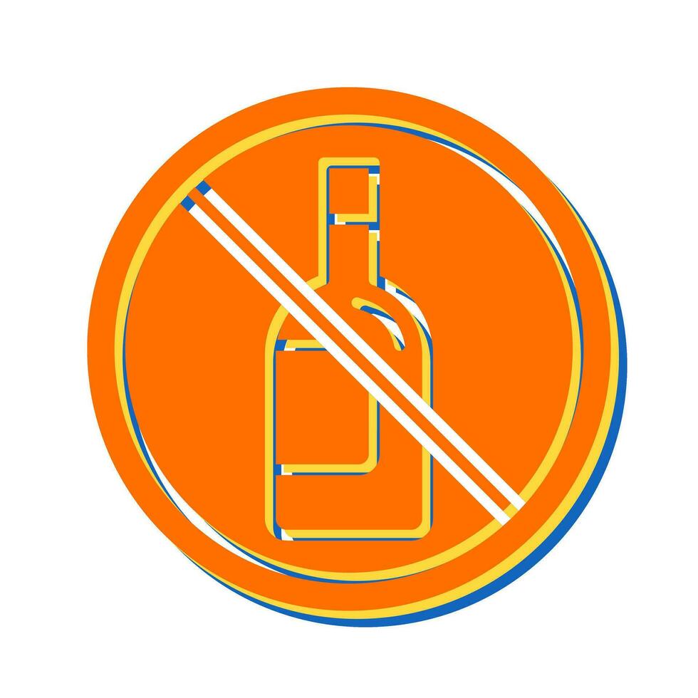 No Alcohol Vector Icon