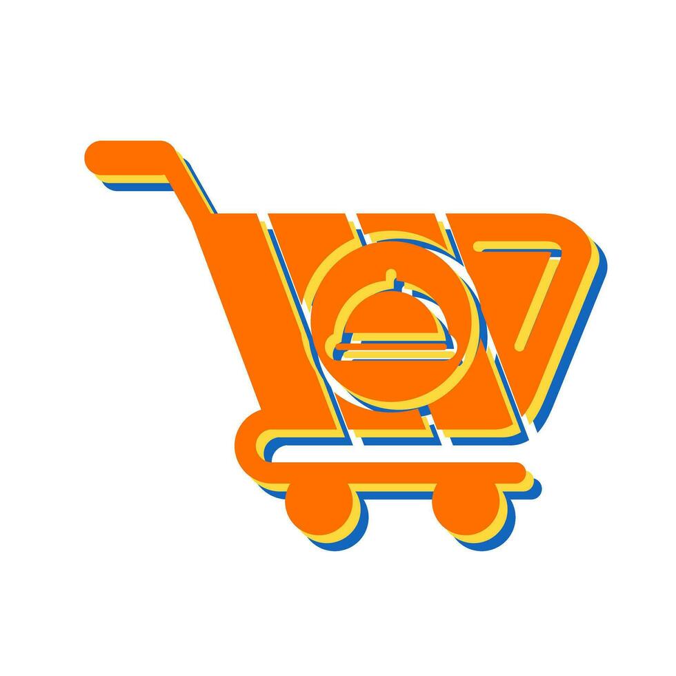 icono de vector de carrito de comida