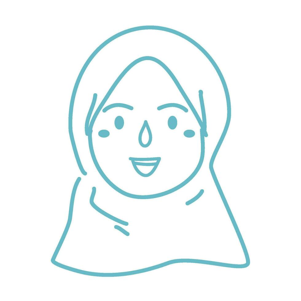 hijab woman fashion logo icon vector