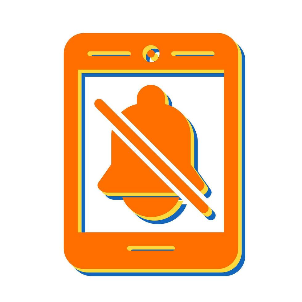 icono de vector de silencio de campana