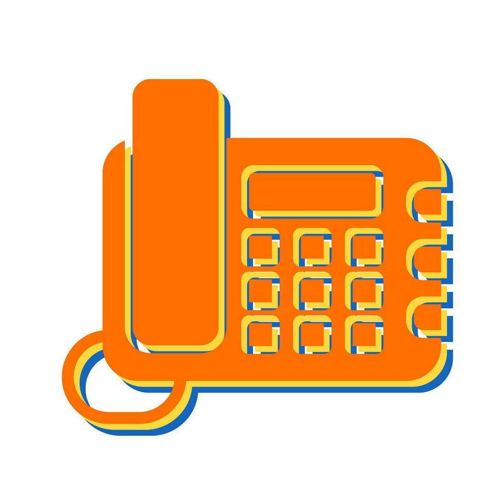 Land Line Phone Vector Icon