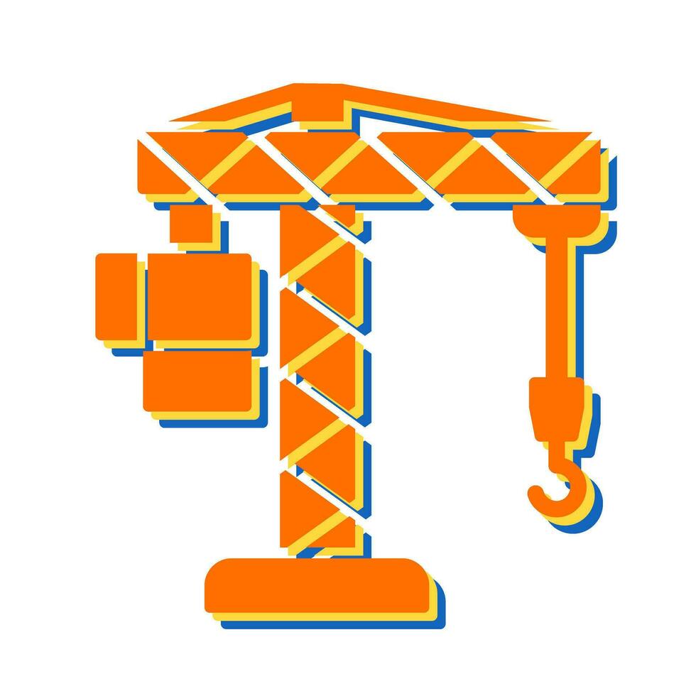 Crane Lifting Vector Icon