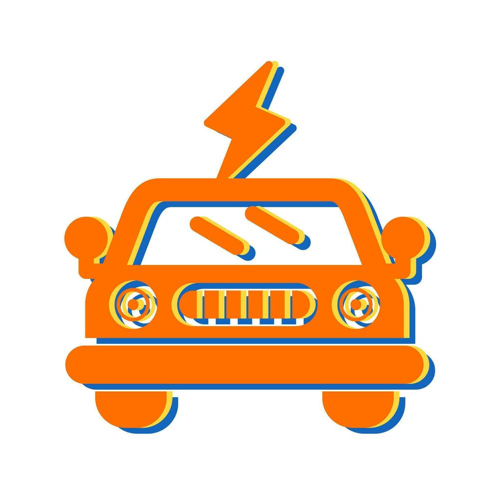 Electric Car Vector Icon