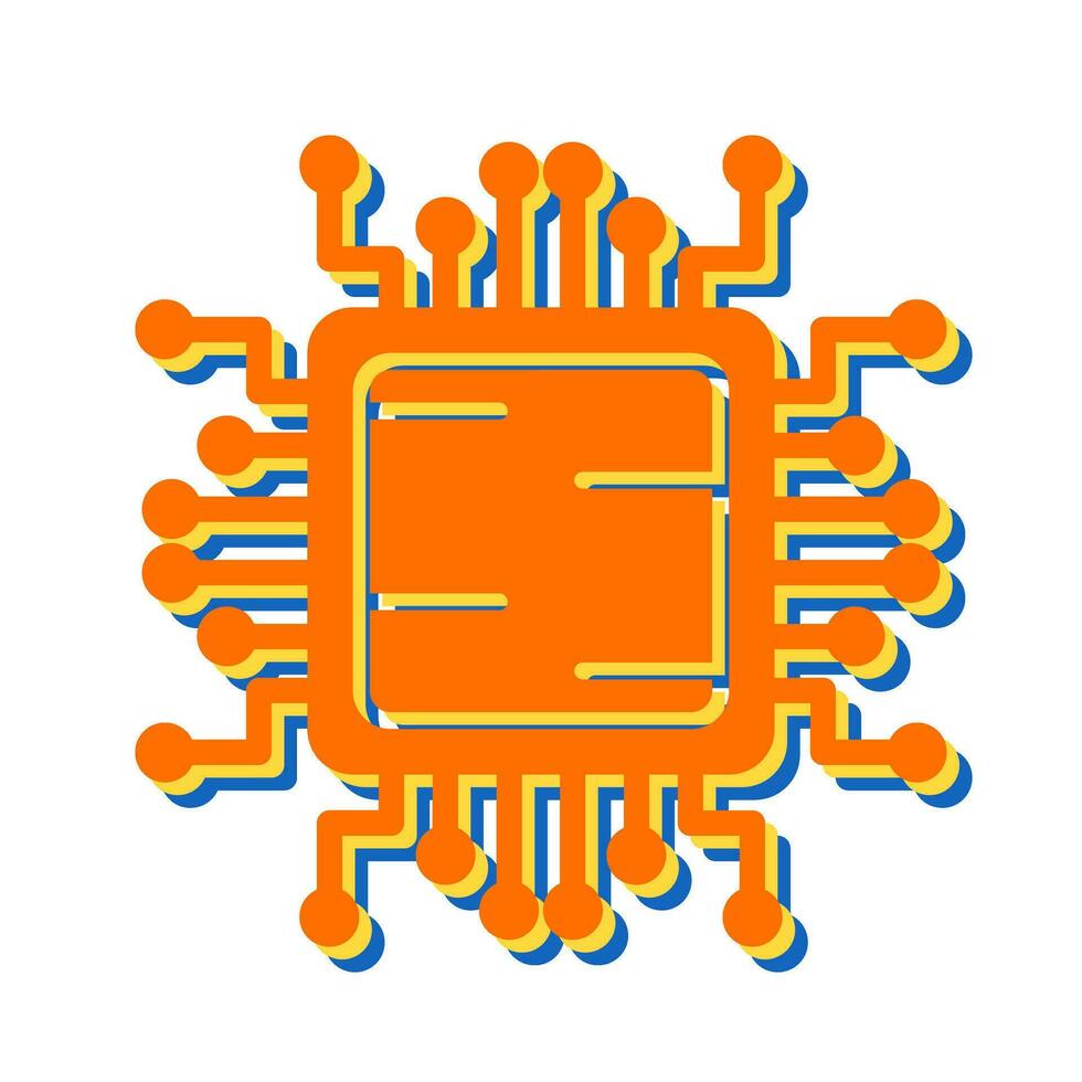 icono de vector de cpu