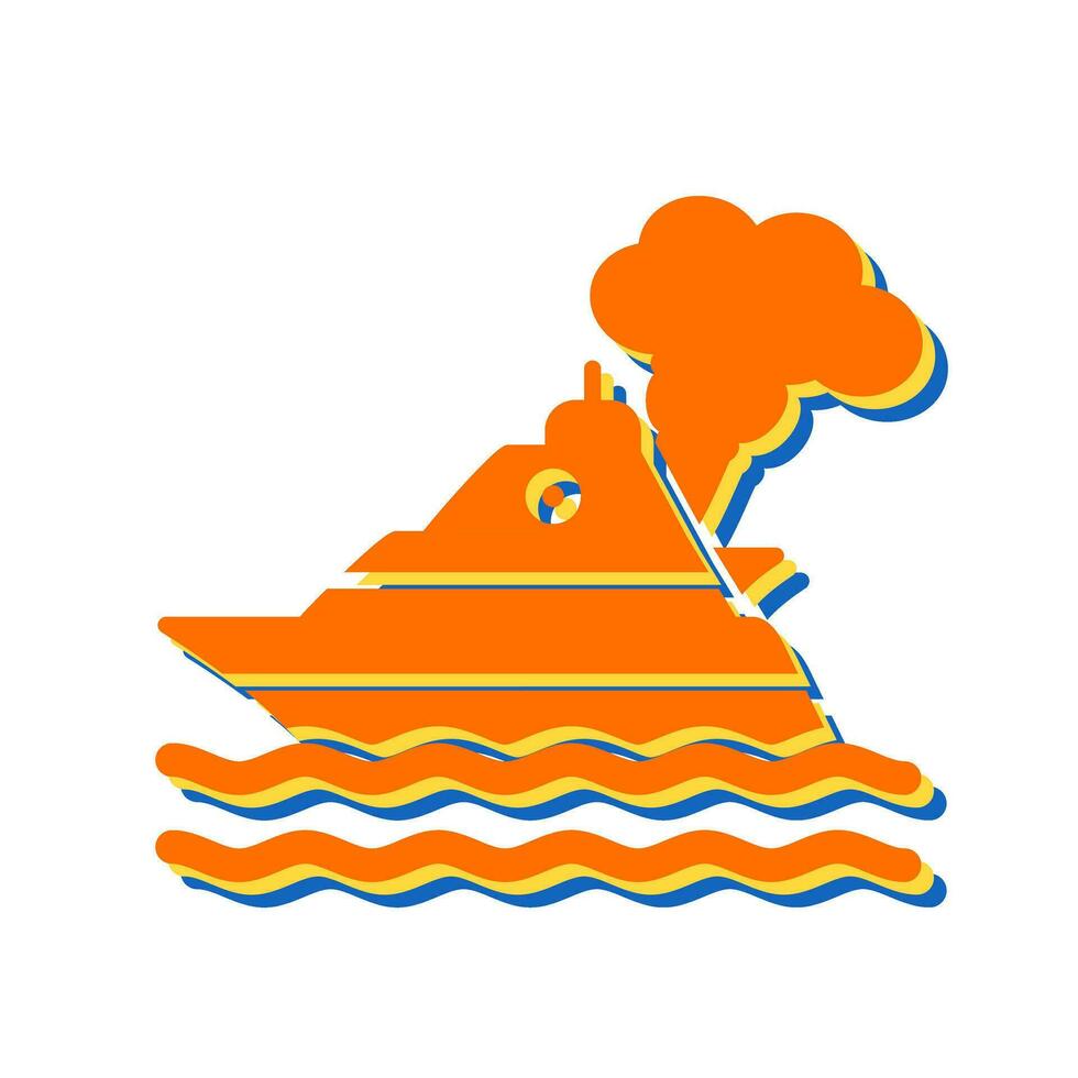 Ship Pollution Vector Icon