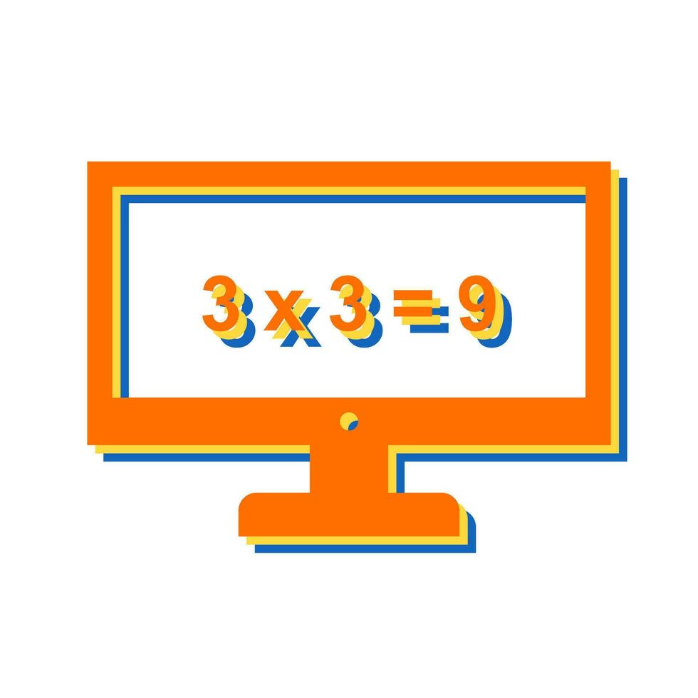 Math in Computer Vector Icon