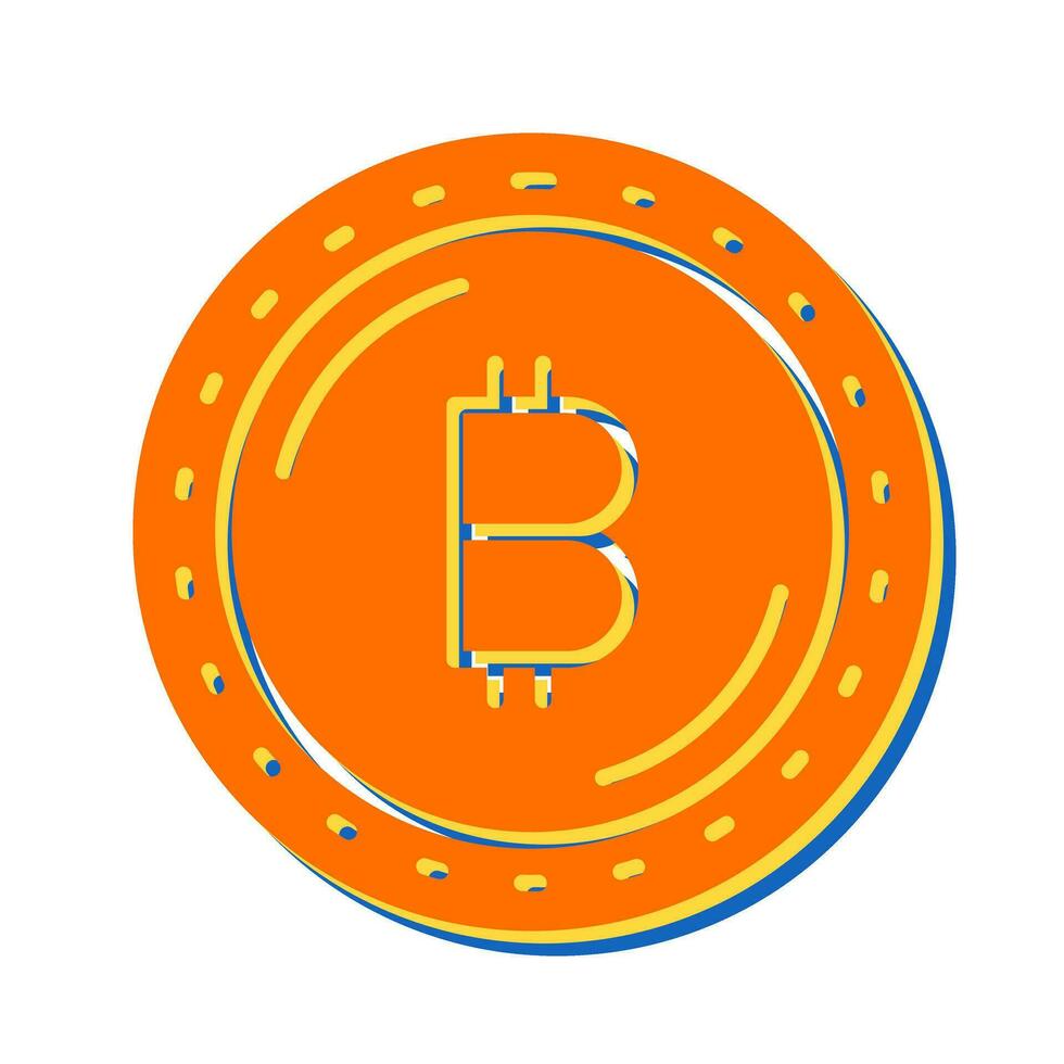 icono de vector de moneda bitcoin